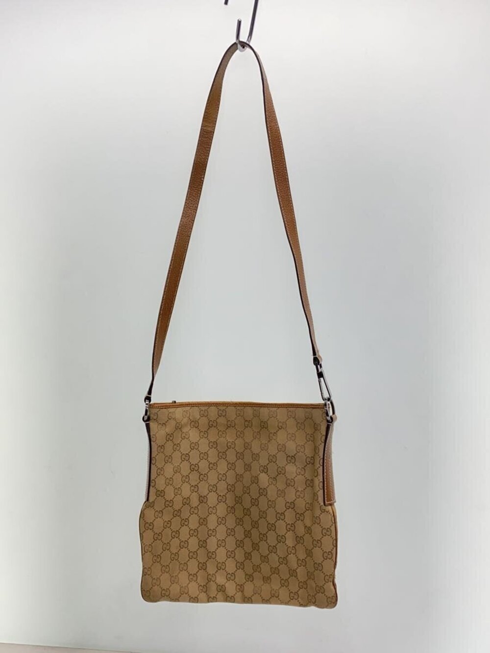 Gucci Shoulder Bag GG Canvas Camel Brown All over